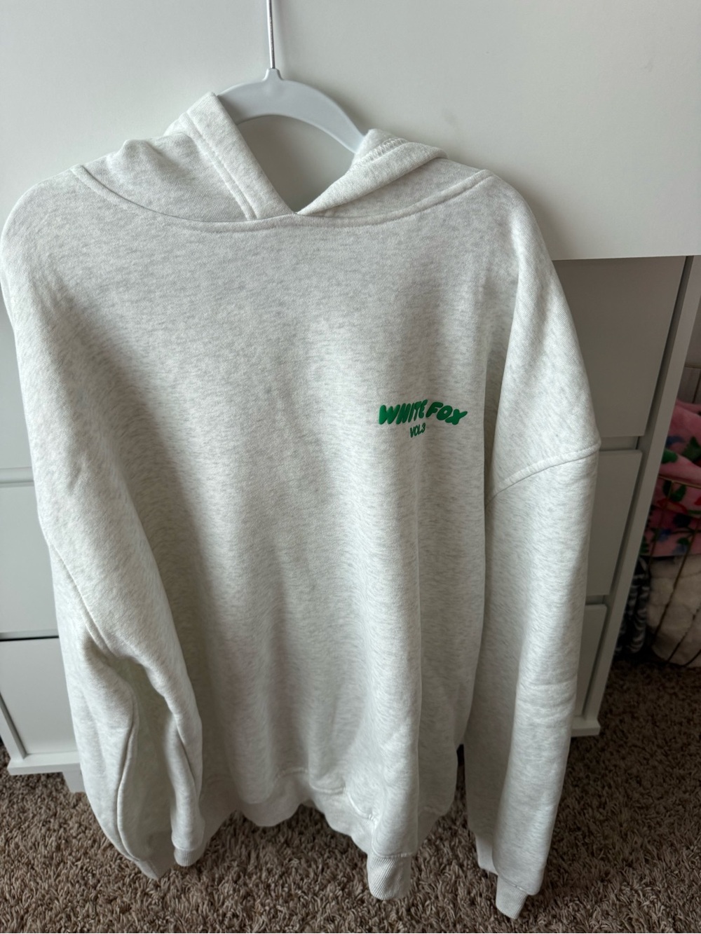 White Fox Boutique White Hoodie with Green Logo - Vol.3 - Picture 2 of 5